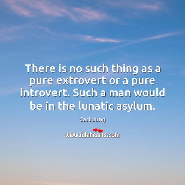 There is no such thing as a pure extrovert or a pure Carl Jung Picture Quote