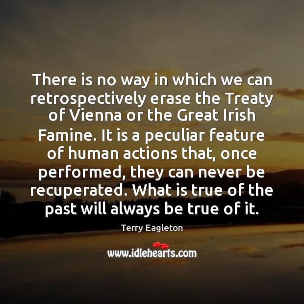 There is no way in which we can retrospectively erase the Treaty Terry Eagleton Picture Quote