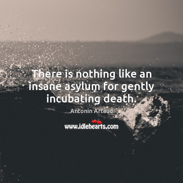 There is nothing like an insane asylum for gently incubating death. Antonin Artaud Picture Quote