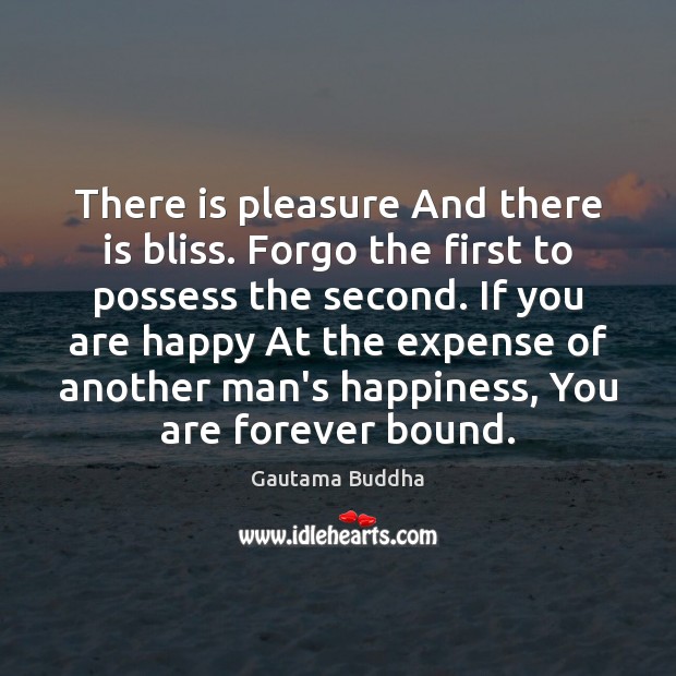 There is pleasure And there is bliss. Forgo the first to possess Image
