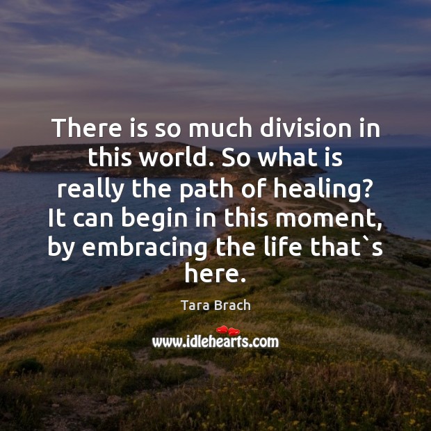 There is so much division in this world. So what is really Tara Brach Picture Quote