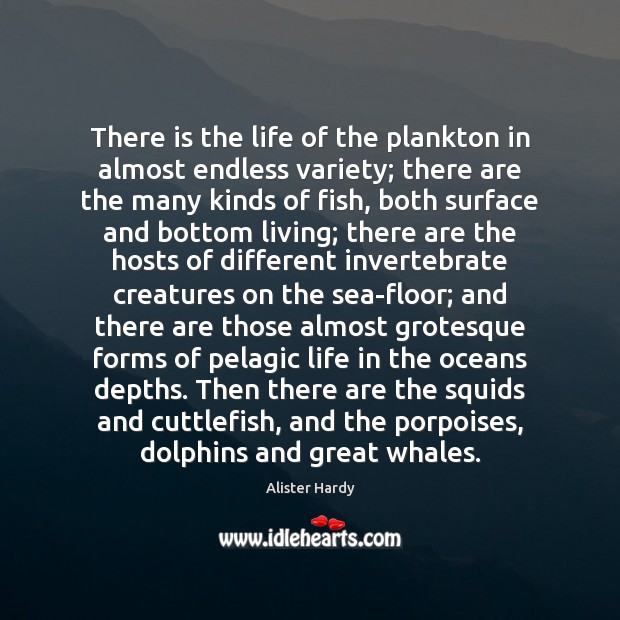 There is the life of the plankton in almost endless variety; there Image