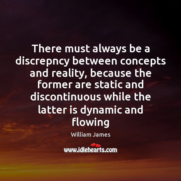 There must always be a discrepncy between concepts and reality, because the Image