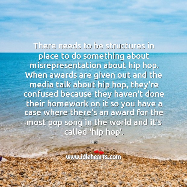 There needs to be structures in place to do something about misrepresentation Nas Picture Quote