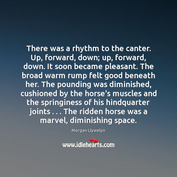 There was a rhythm to the canter. Up, forward, down; up, forward, Image
