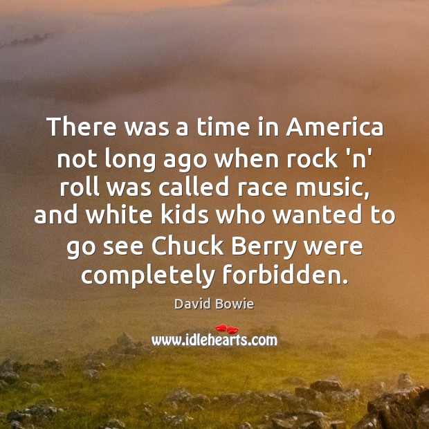 There was a time in America not long ago when rock ‘n’ Image