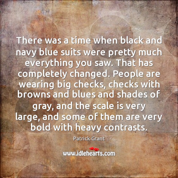 There was a time when black and navy blue suits were pretty Image