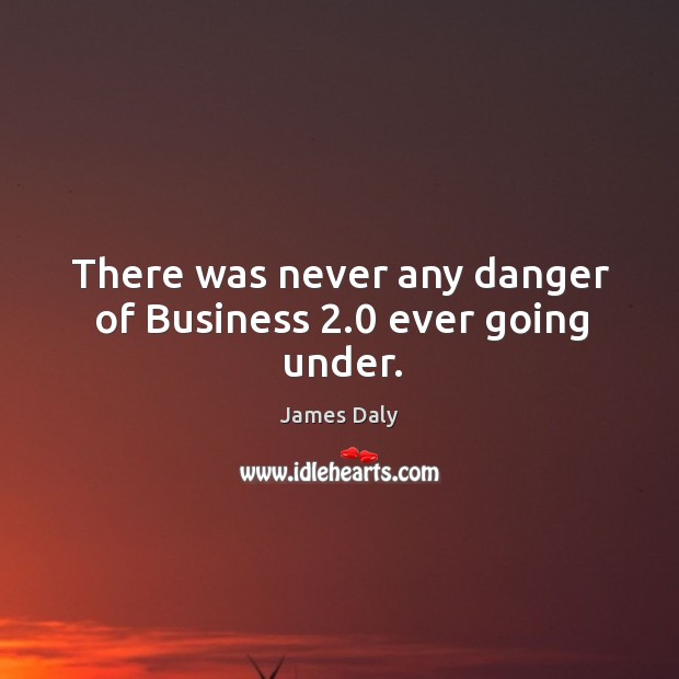 There was never any danger of business 2.0 ever going under. James Daly Picture Quote