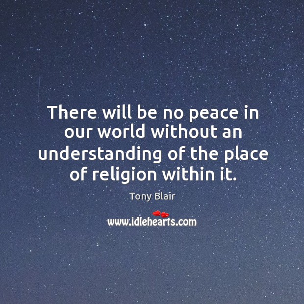 There will be no peace in our world without an understanding of Image