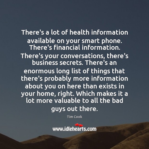 There’s a lot of health information available on your smart phone. There’s Image