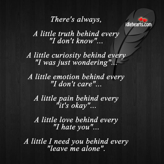 There’s always a little truth Emotion Quotes Image