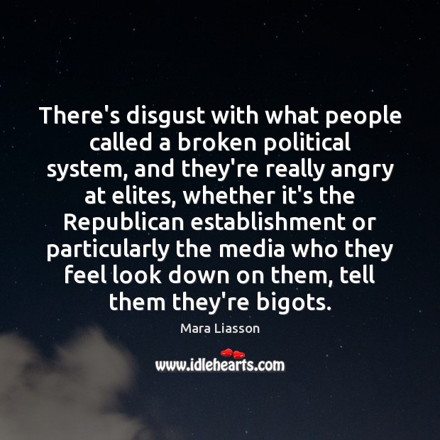 There’s disgust with what people called a broken political system, and they’re Mara Liasson Picture Quote
