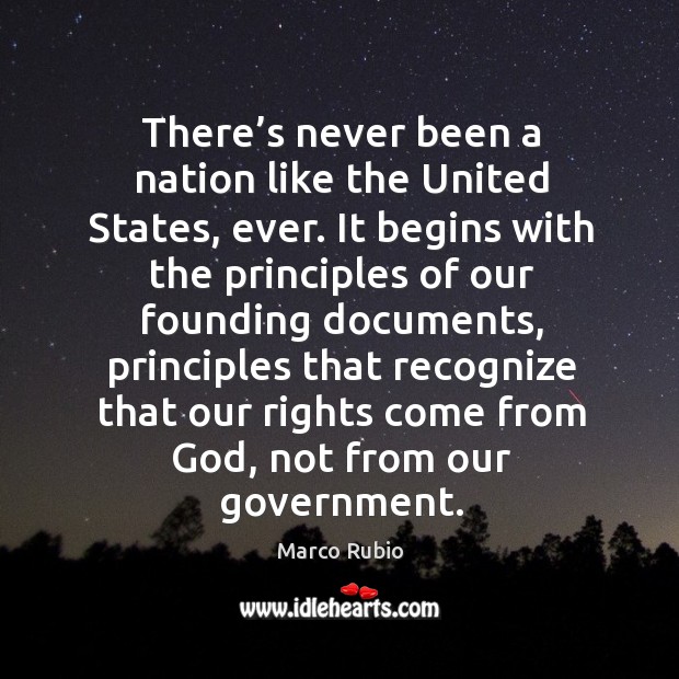 There’s never been a nation like the united states, ever. Image
