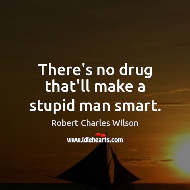 There’s no drug that’ll make a stupid man smart. Robert Charles Wilson Picture Quote