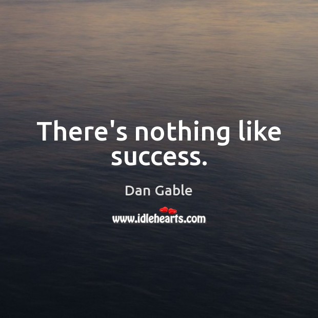 There’s nothing like success. Dan Gable Picture Quote