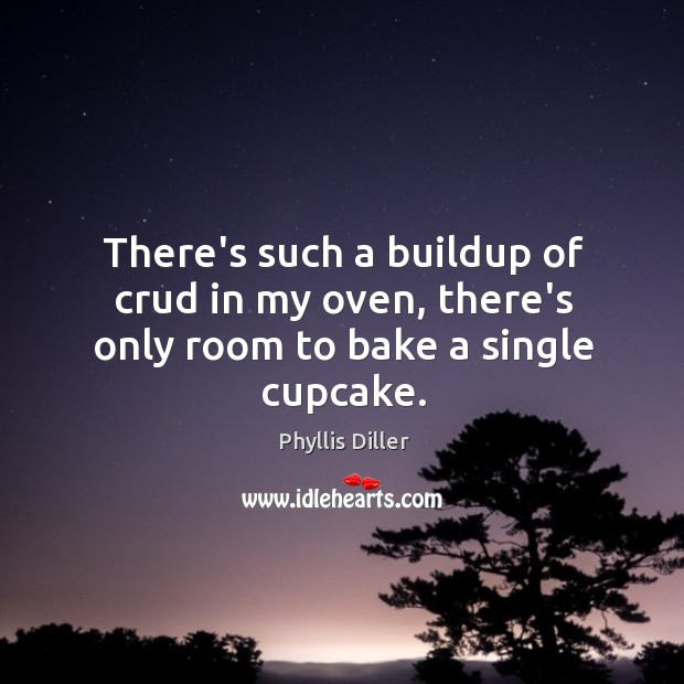 There’s such a buildup of crud in my oven, there’s only room to bake a single cupcake. Image