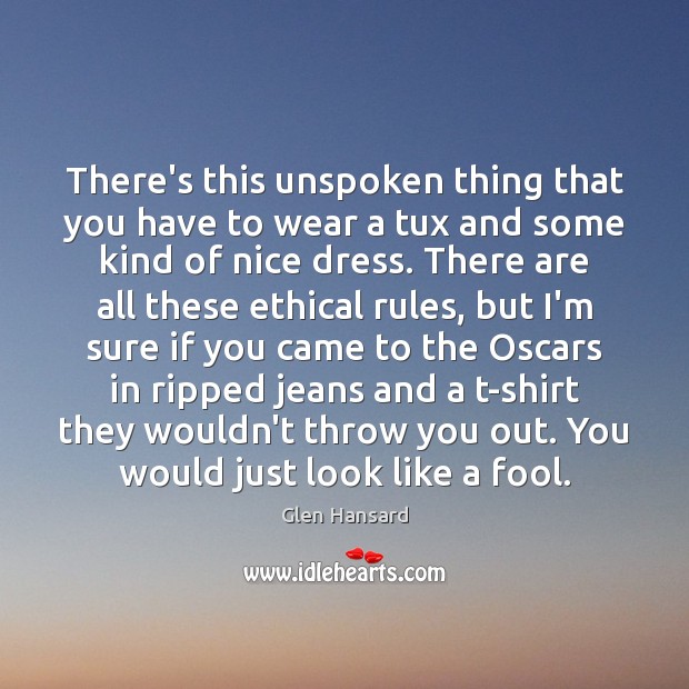 There’s this unspoken thing that you have to wear a tux and Image
