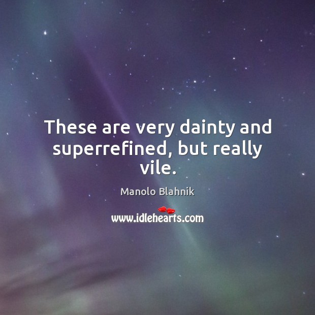 These are very dainty and superrefined, but really vile. Manolo Blahnik Picture Quote