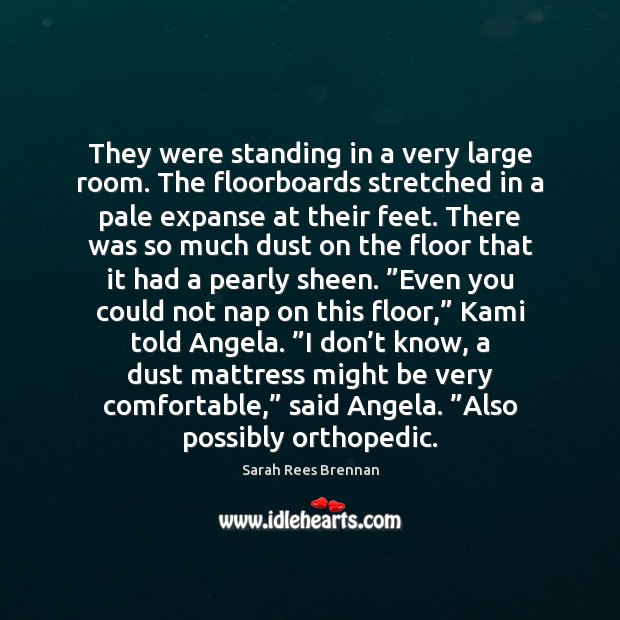 They were standing in a very large room. The floorboards stretched in Sarah Rees Brennan Picture Quote
