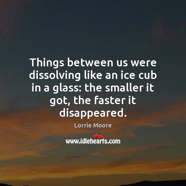 Things between us were dissolving like an ice cub in a glass: Image