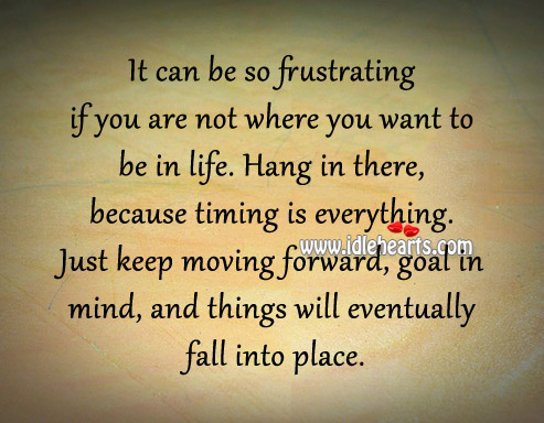 It can be so frustrating if you are not where you want to be in life. Image