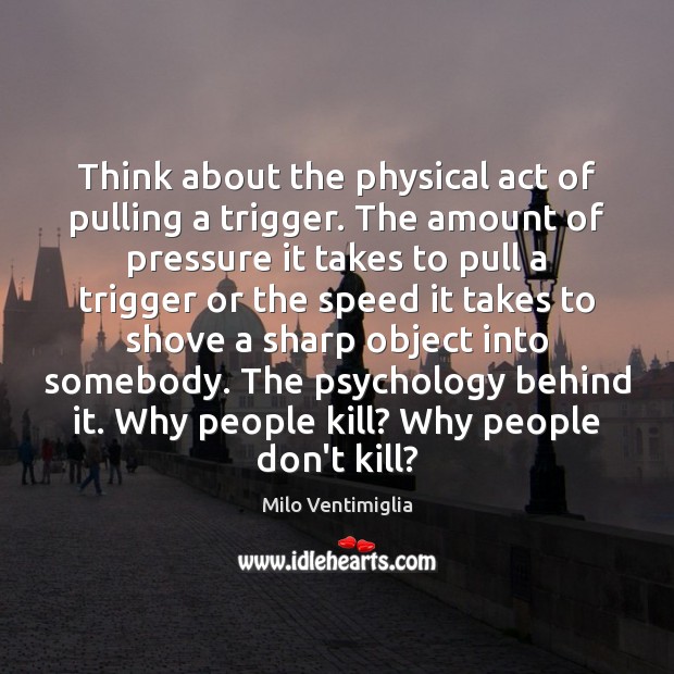 Think about the physical act of pulling a trigger. The amount of Image