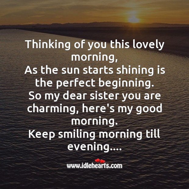 Thinking of you this lovely morning Good Morning Quotes Image