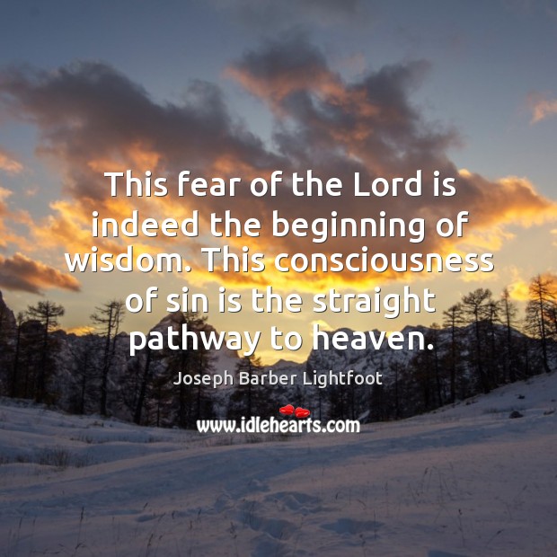 This consciousness of sin is the straight pathway to heaven. Wisdom Quotes Image