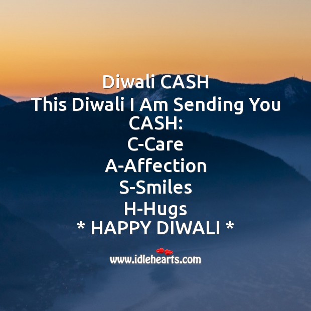 This diwali I am sending you cash Diwali Messages Image