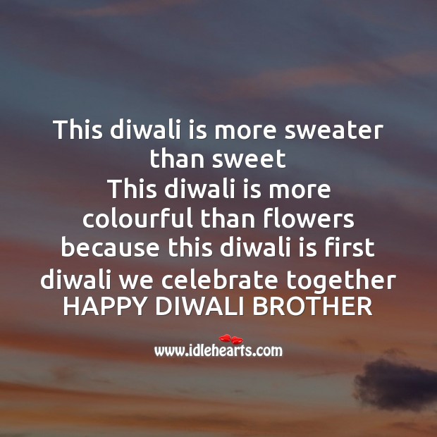 This diwali is more sweater than sweet Celebrate Quotes Image