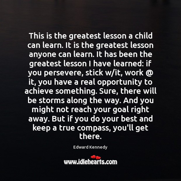 This is the greatest lesson a child can learn. It is the Image