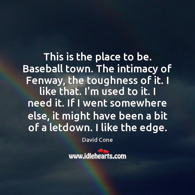 This is the place to be. Baseball town. The intimacy of Fenway, Image