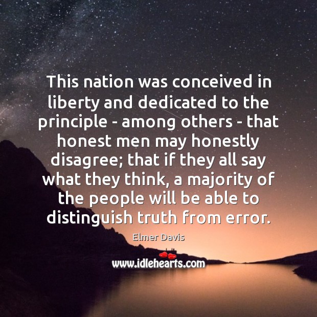 This nation was conceived in liberty and dedicated to the principle – Image