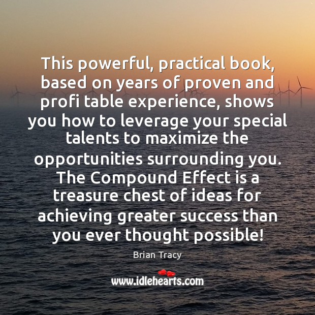 This powerful, practical book, based on years of proven and profi table Brian Tracy Picture Quote