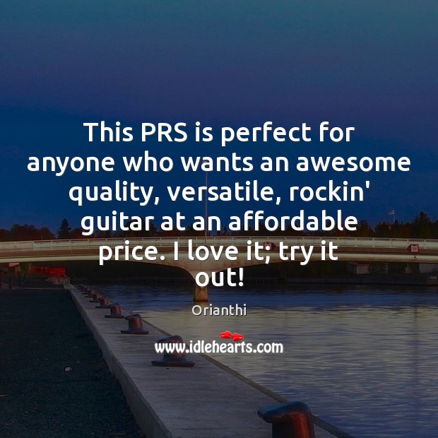 This PRS is perfect for anyone who wants an awesome quality, versatile, Image