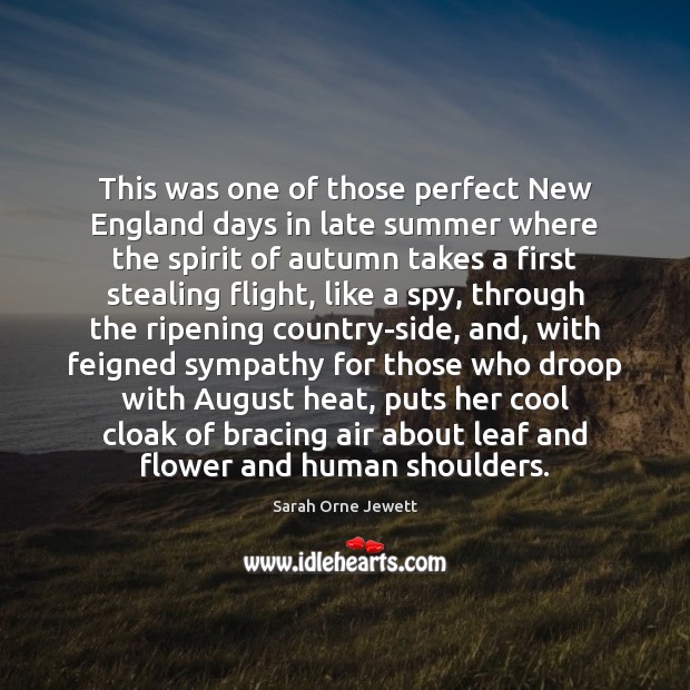 This was one of those perfect New England days in late summer Image