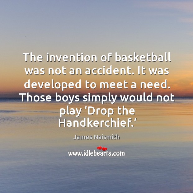 Those boys simply would not play ‘drop the handkerchief.’ Image