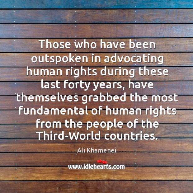 Those who have been outspoken in advocating human rights during these last forty years Image