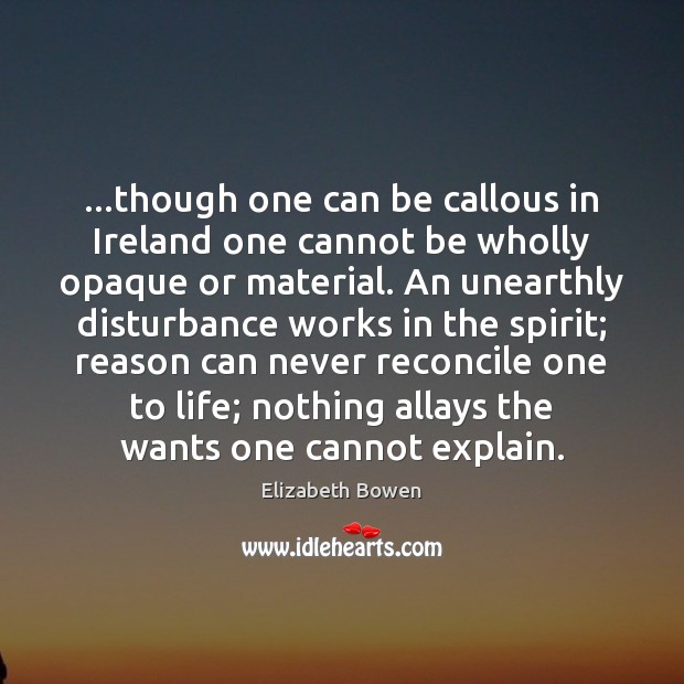 …though one can be callous in Ireland one cannot be wholly opaque Image