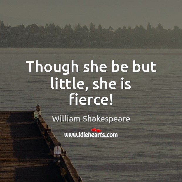 Though she be but little, she is fierce! Image