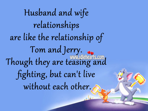 Husband and wife relationships are like the Image