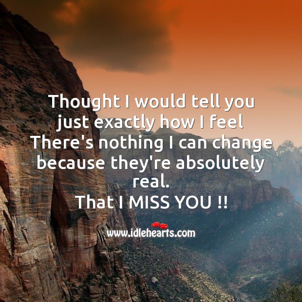 Thought I would tell you Missing You Messages Image