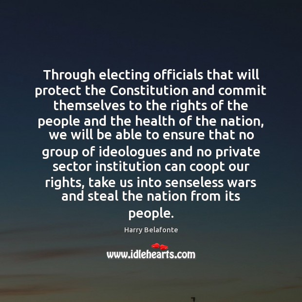 Through electing officials that will protect the Constitution and commit themselves to Image