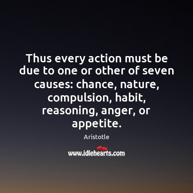 Thus every action must be due to one or other of seven Image