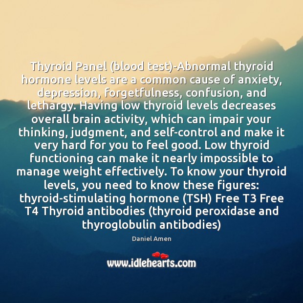 Thyroid Panel (blood test)-Abnormal thyroid hormone levels are a common cause Image