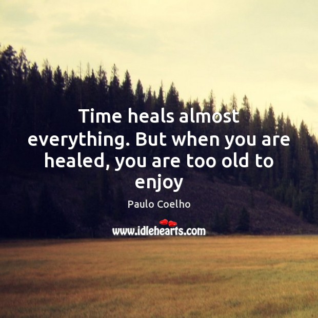 Time heals almost everything. But when you are healed, you are too old to enjoy Image
