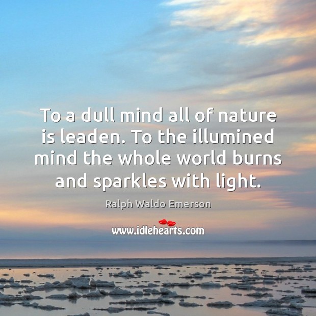 To a dull mind all of nature is leaden. To the illumined Image