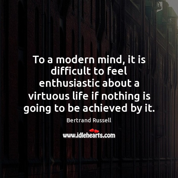 To a modern mind, it is difficult to feel enthusiastic about a Image