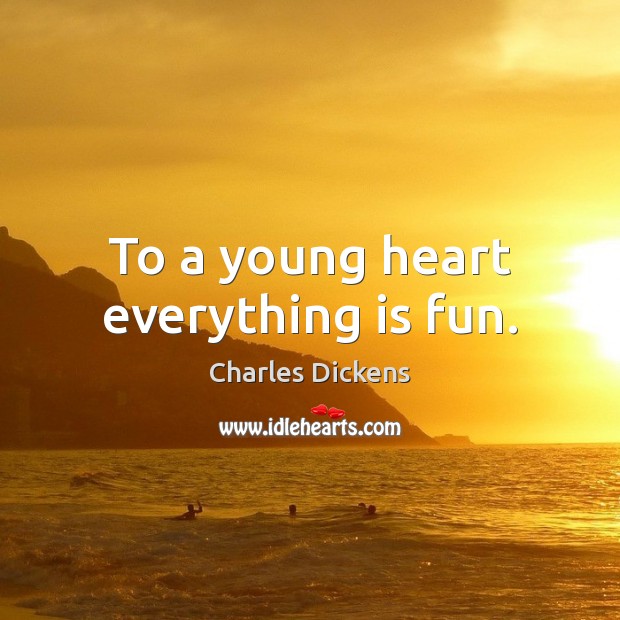 To a young heart everything is fun. Image
