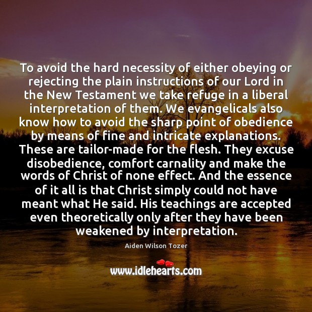 To avoid the hard necessity of either obeying or rejecting the plain Image